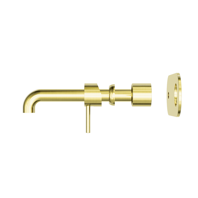 Zen SS316L Wall Basin/Bath Mixer 230mm Spout Trim Kits Only Brushed Gold