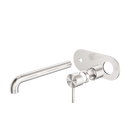 Zen SS316L Wall Basin/Bath Mixer 230mm Spout Trim Kits Only Brushed Nickel