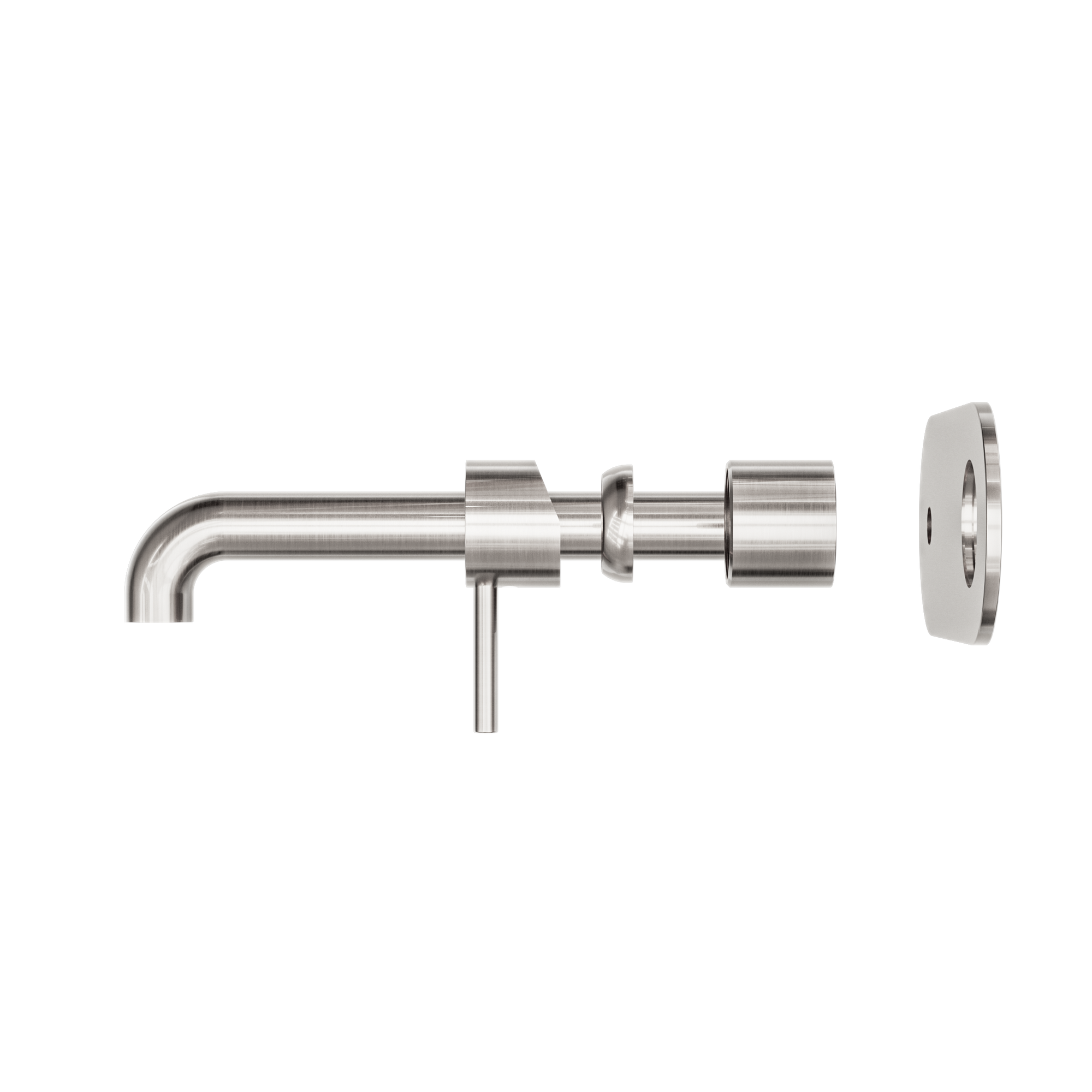 Zen SS316L Wall Basin/Bath Mixer 230mm Spout Trim Kits Only Brushed Nickel