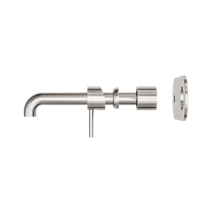 Zen SS316L Wall Basin/Bath Mixer 230mm Spout Trim Kits Only Brushed Nickel