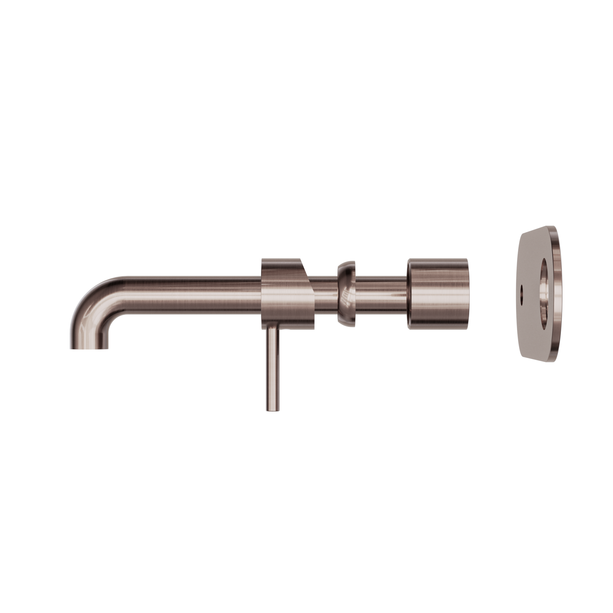 Zen SS316L Wall Basin/Bath Mixer 230mm Spout Trim Kits Only Brushed Bronze