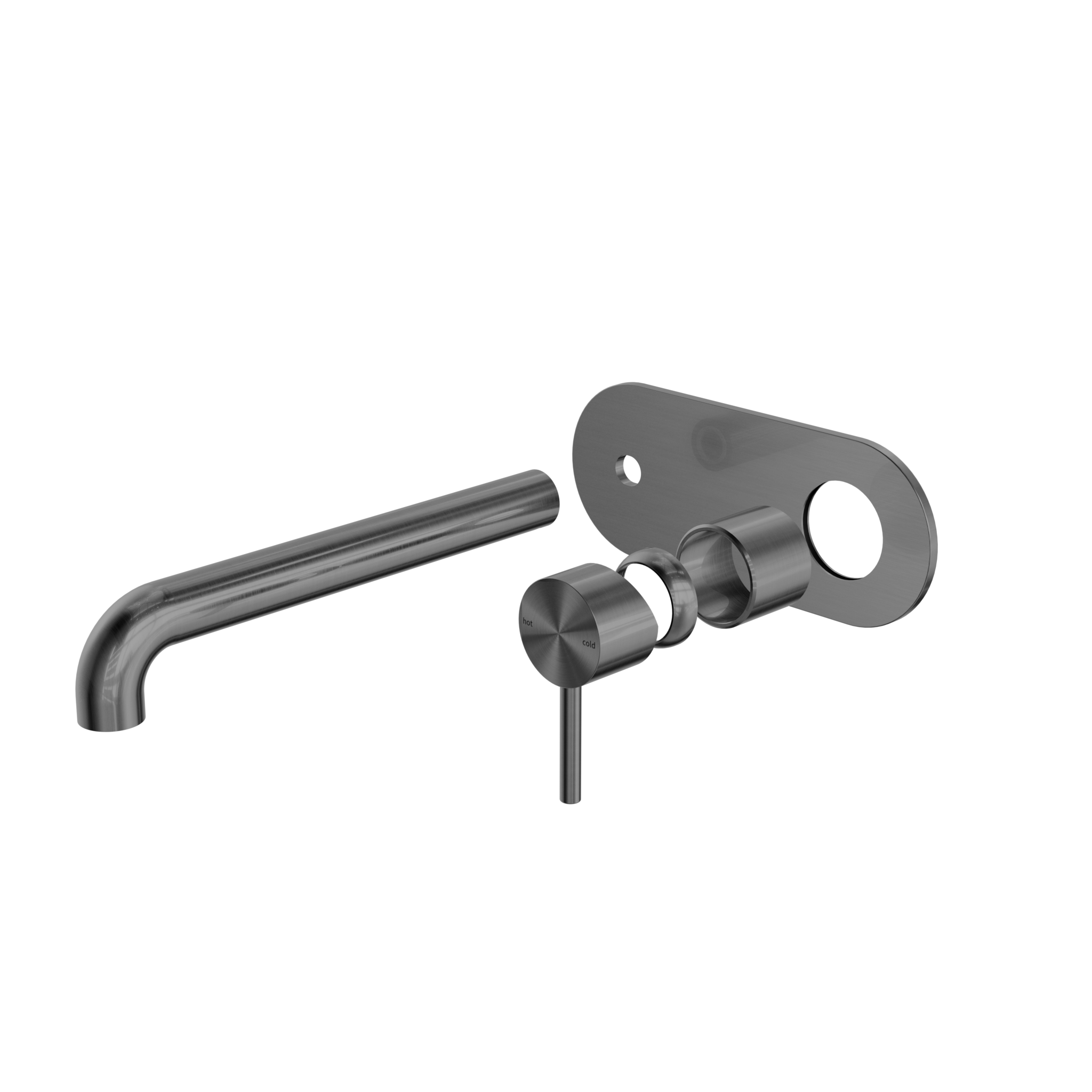 Zen SS316L Wall Basin/Bath Mixer 230mm Spout Trim Kits Only Graphite