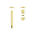 Zen SS316L Wall Basin/Bath Mixer Separate Back Plate 185mm Spout Trim Kits Only Brushed Gold