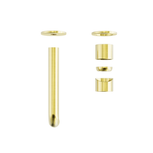 Zen SS316L Wall Basin/Bath Mixer Separate Back Plate 185mm Spout Trim Kits Only Brushed Gold