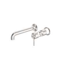 Zen SS316L Wall Basin/Bath Mixer Separate Back Plate 185mm Spout Trim Kits Only Brushed Nickel