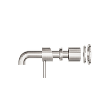 Zen SS316L Wall Basin/Bath Mixer Separate Back Plate 185mm Spout Trim Kits Only Brushed Nickel