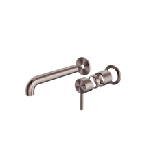 Zen SS316L Wall Basin/Bath Mixer Separate Back Plate 185mm Spout Trim Kits Only Brushed Bronze