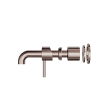 Zen SS316L Wall Basin/Bath Mixer Separate Back Plate 185mm Spout Trim Kits Only Brushed Bronze