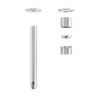 Zen SS316L Wall Basin/Bath Mixer Separate Back Plate 230mm Spout Trim Kits Only Brushed Nickel