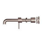 Zen SS316L Wall Basin/Bath Mixer Separate Back Plate 230mm Spout Trim Kits Only Brushed Bronze