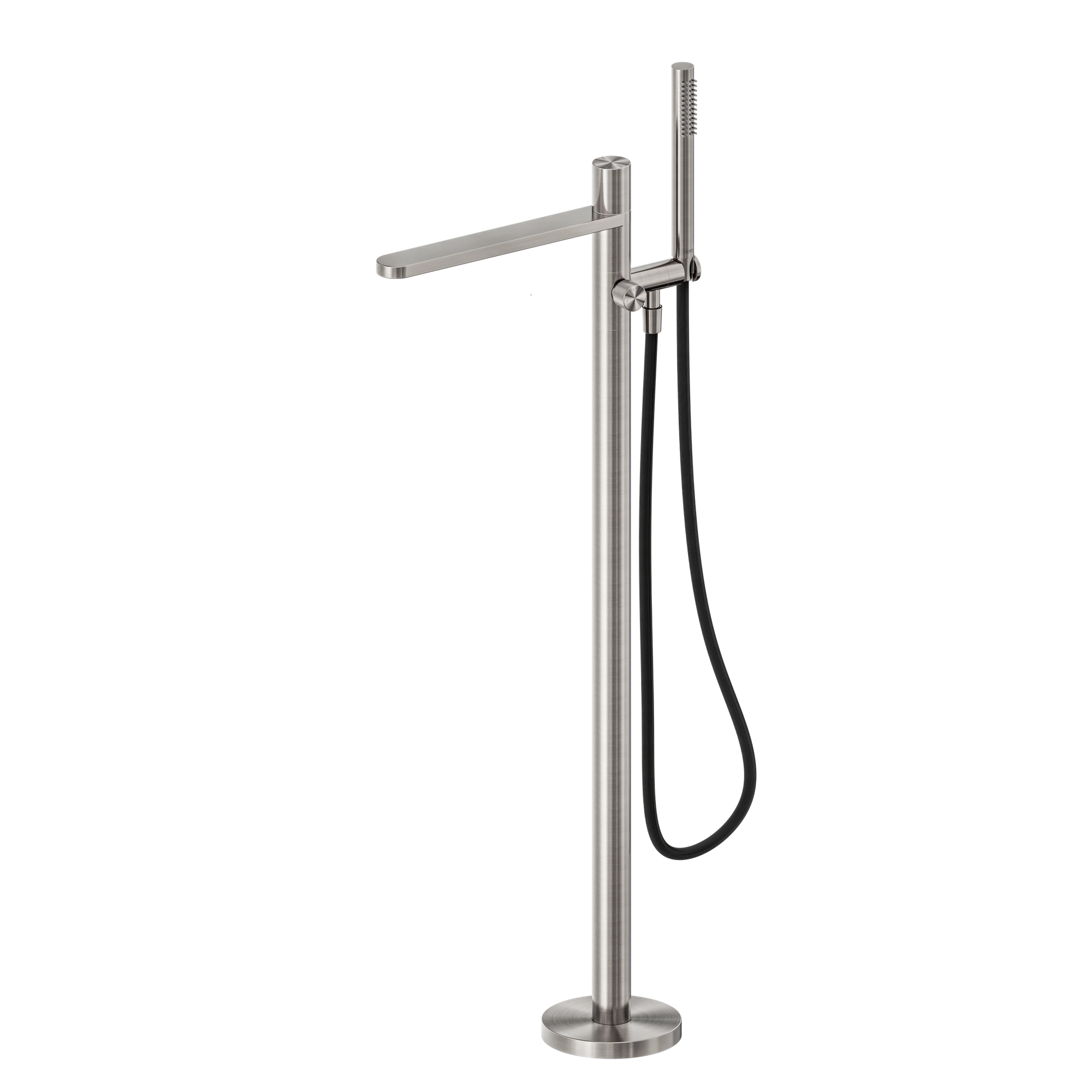 Pure SS316L Progressive Freestanding Bath Mixer With Outdoor Shower Hose Brushed Nickel