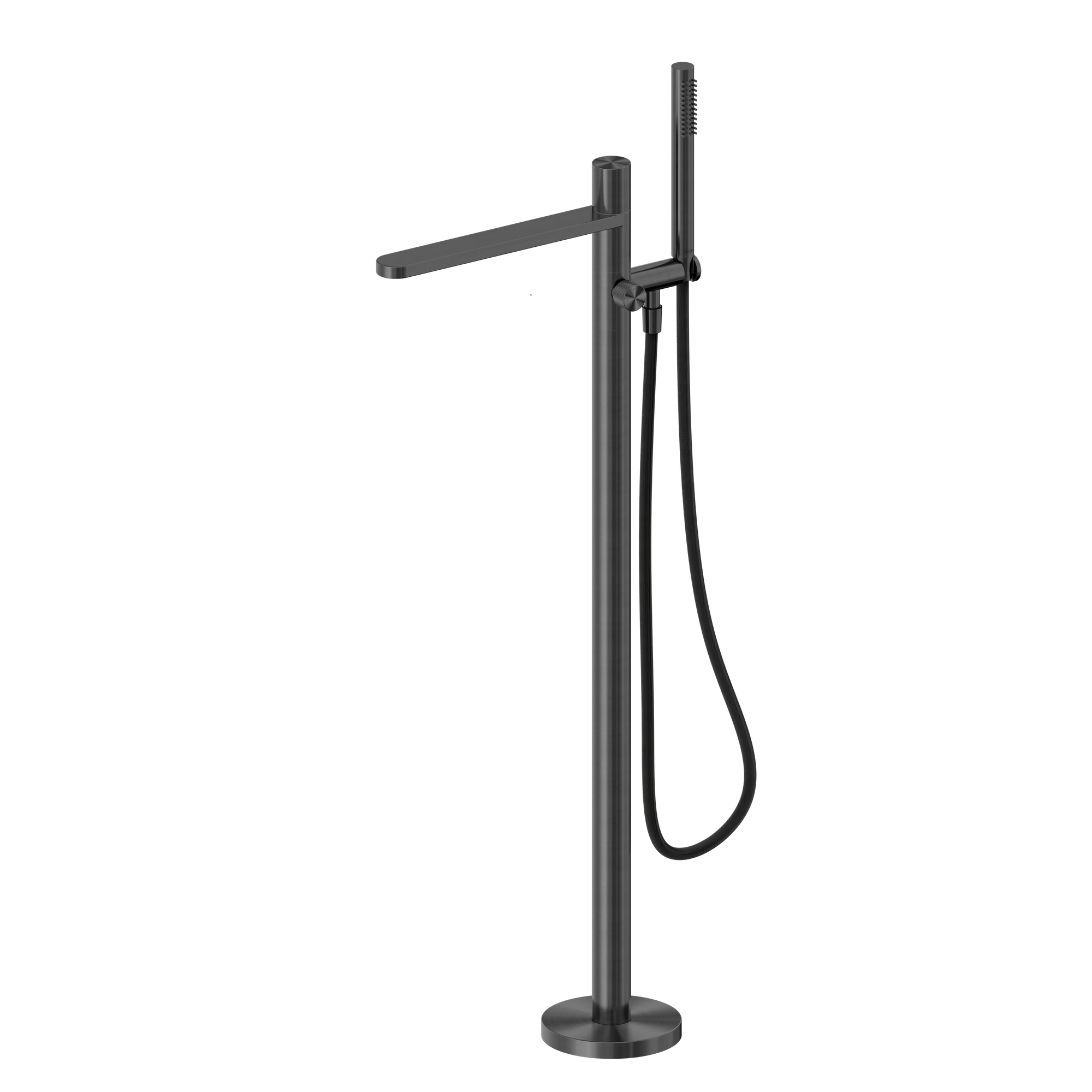 Pure SS316L Progressive Freestanding Bath Mixer With Outdoor Shower Hose Graphite