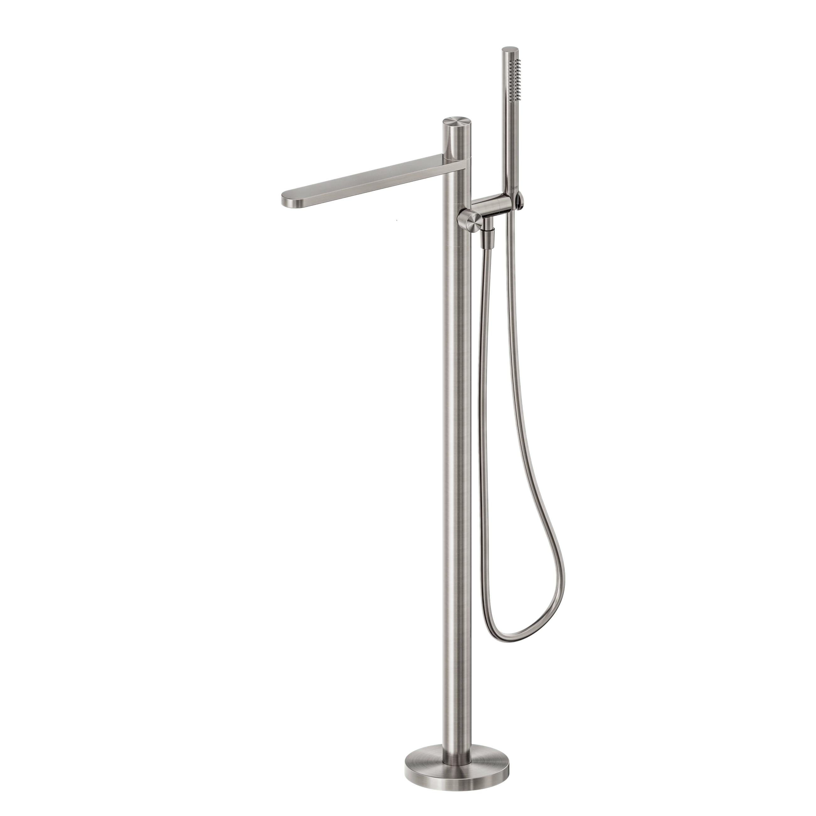 Pure SS316L Progressive Freestanding Bath Mixer Brushed Nickel