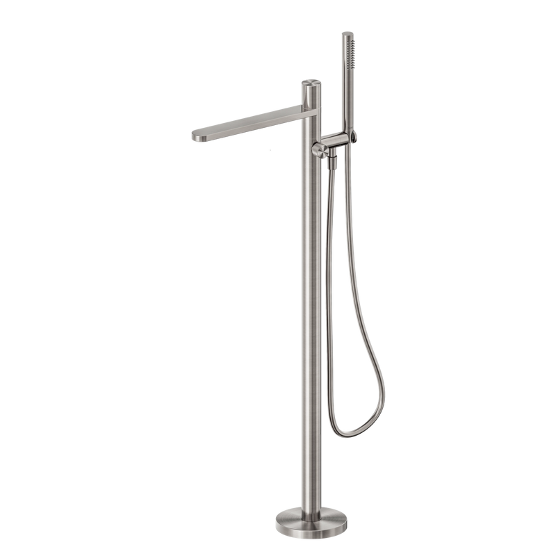 Pure SS316L Progressive Freestanding Bath Mixer Brushed Nickel