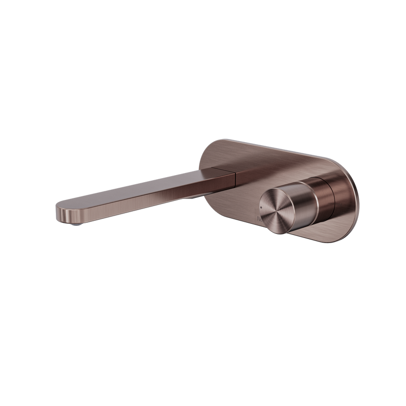 Pure SS316L Progressive Wall Basin/Bath Mixer Brushed Bronze
