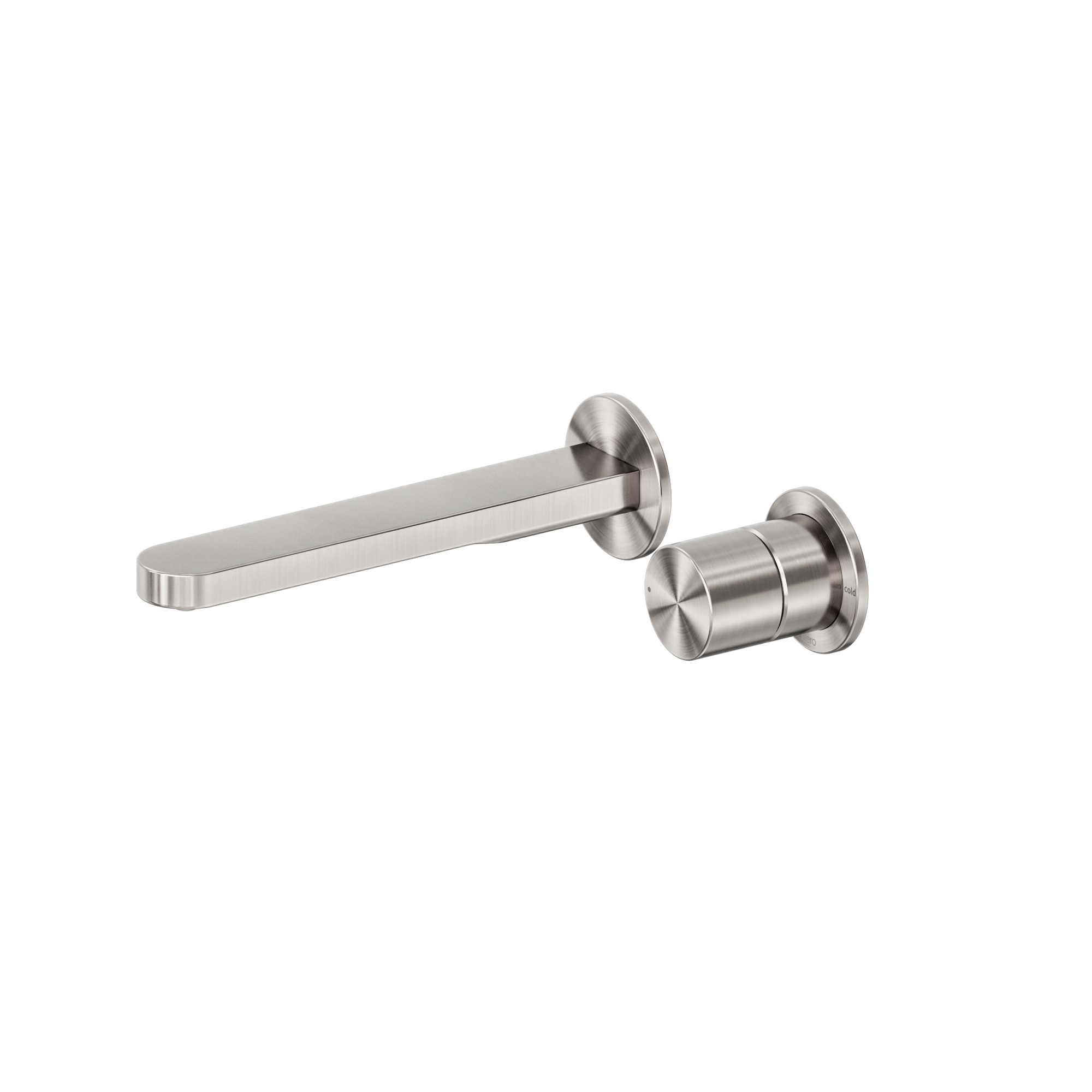 Pure SS316L Progressive Wall Basin/Bath Mixer Separate Back Plate Brushed Nickel