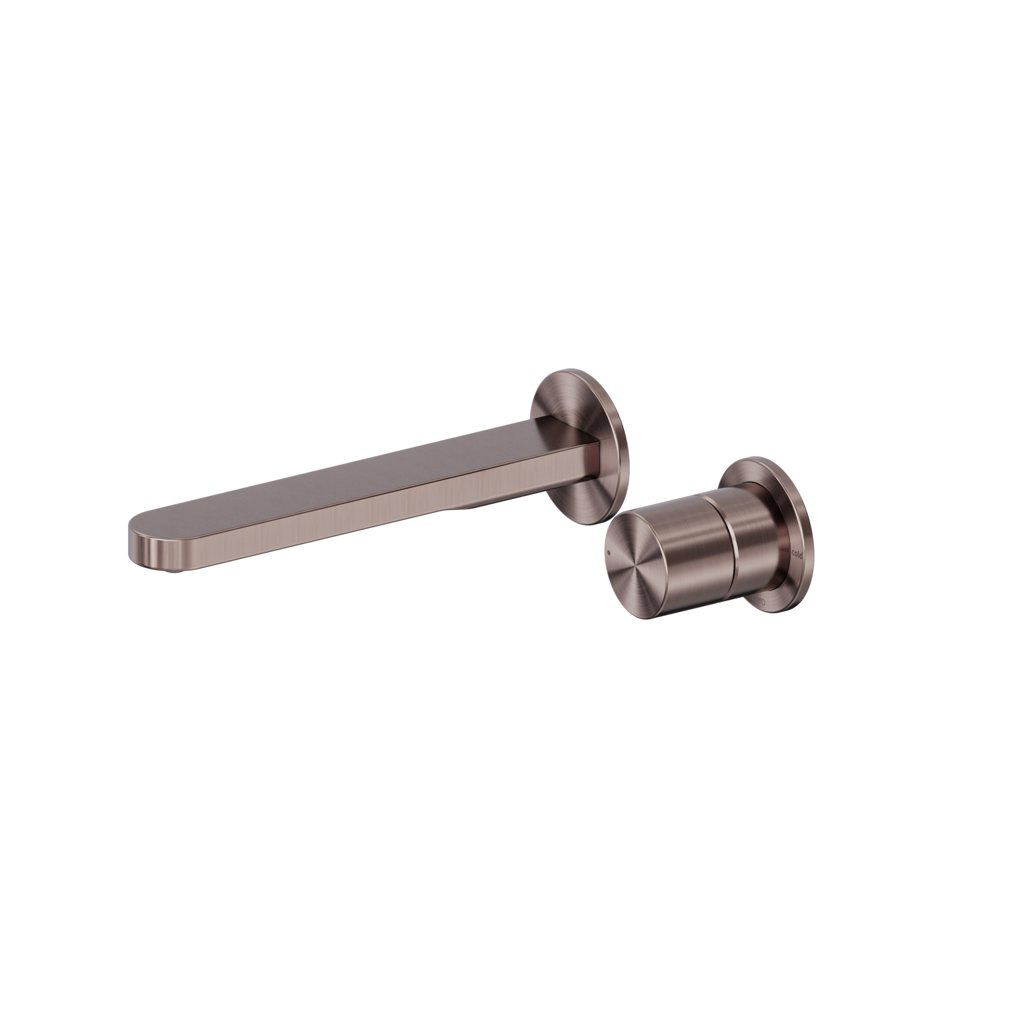 Pure SS316L Progressive Wall Basin/Bath Mixer Separate Back Plate Brushed Bronze