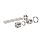 Pure SS316L Progressive Wall Basin/Bath Mixer Separate Back Plate Trim Kits Only Brushed Nickel