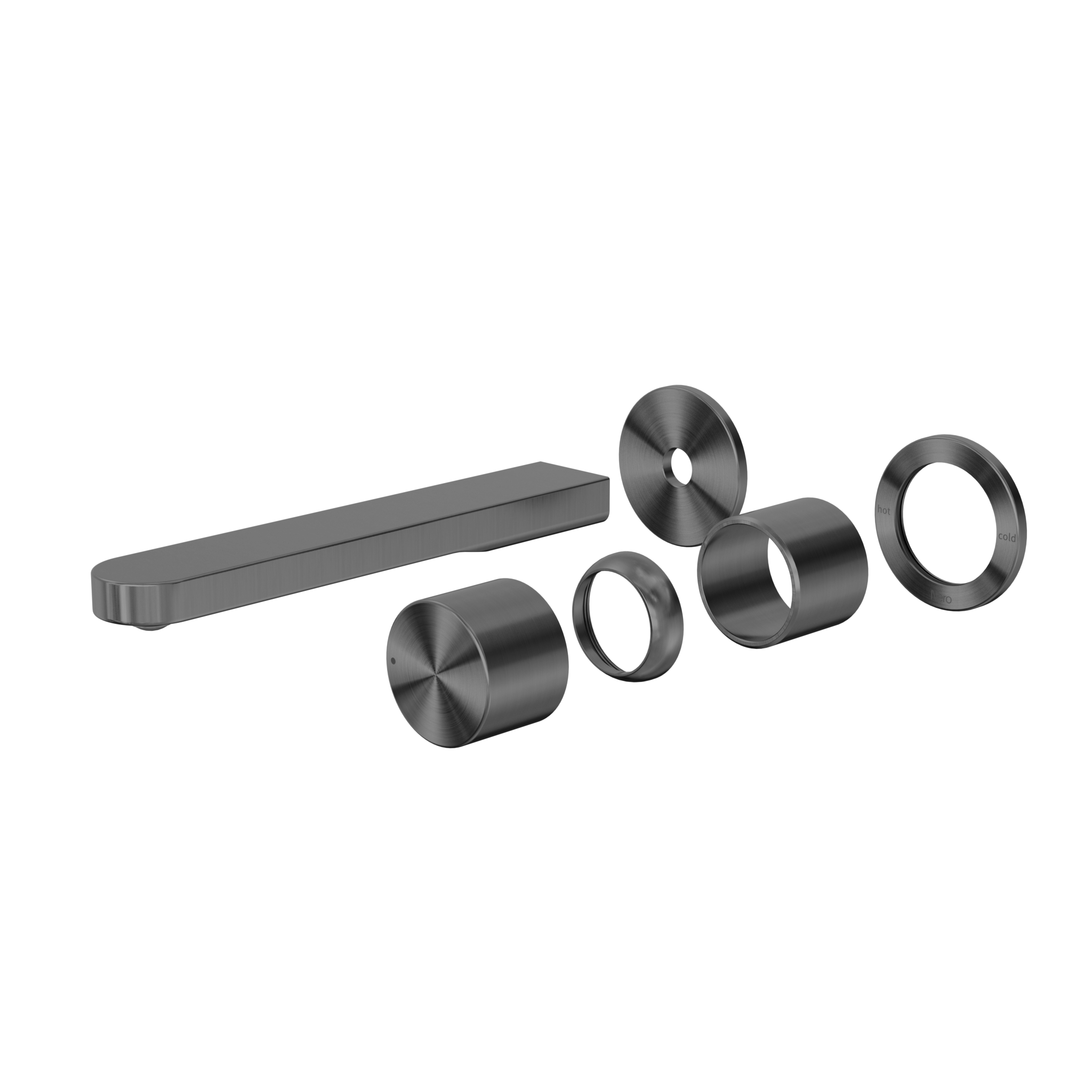 Pure SS316L Progressive Wall Basin/Bath Mixer Separate Back Plate Trim Kits Only Graphite