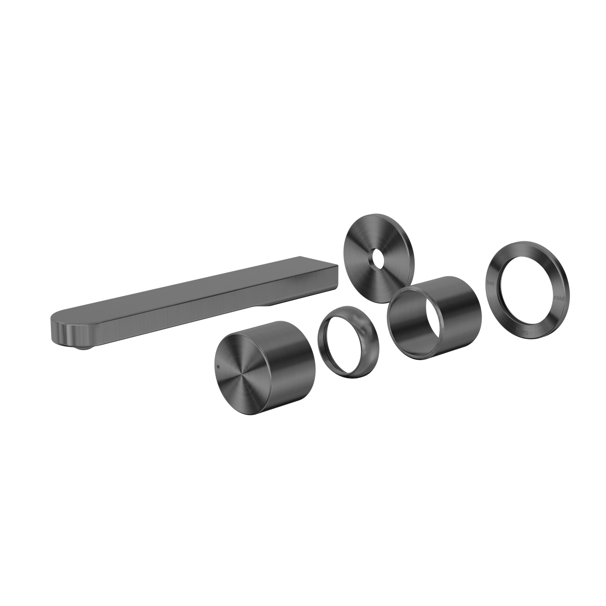 Pure SS316L Progressive Wall Basin/Bath Mixer Separate Back Plate Trim Kits Only Graphite