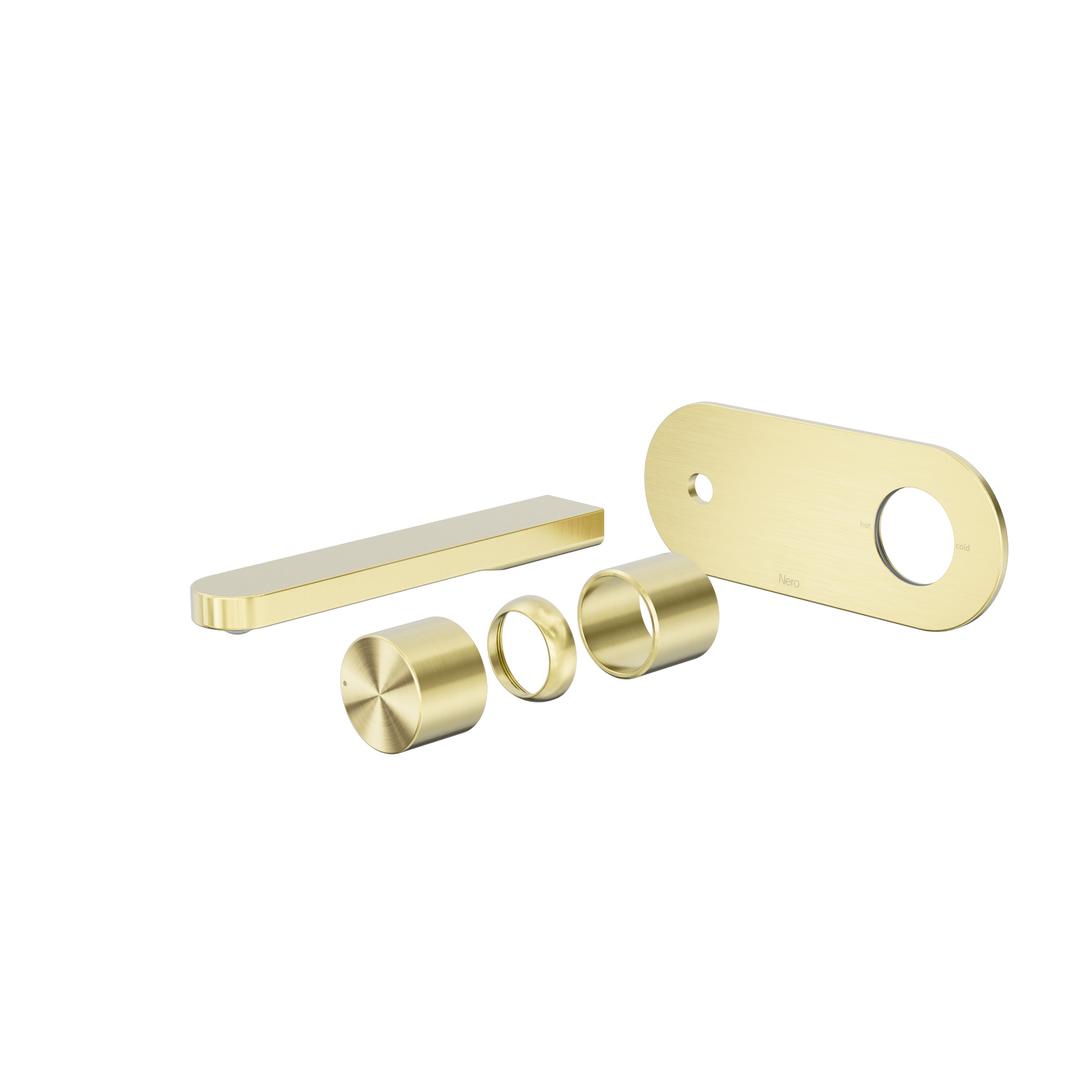 Pure SS316L Progressive Wall Basin/Bath Mixer Trim Kits Only Brushed Gold
