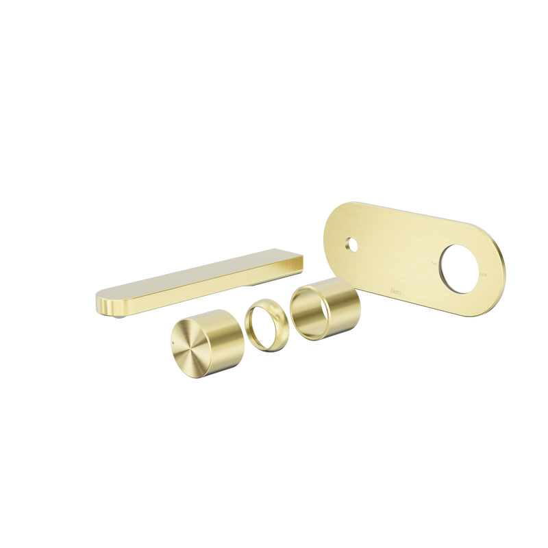 Pure SS316L Progressive Wall Basin/Bath Mixer Trim Kits Only Brushed Gold
