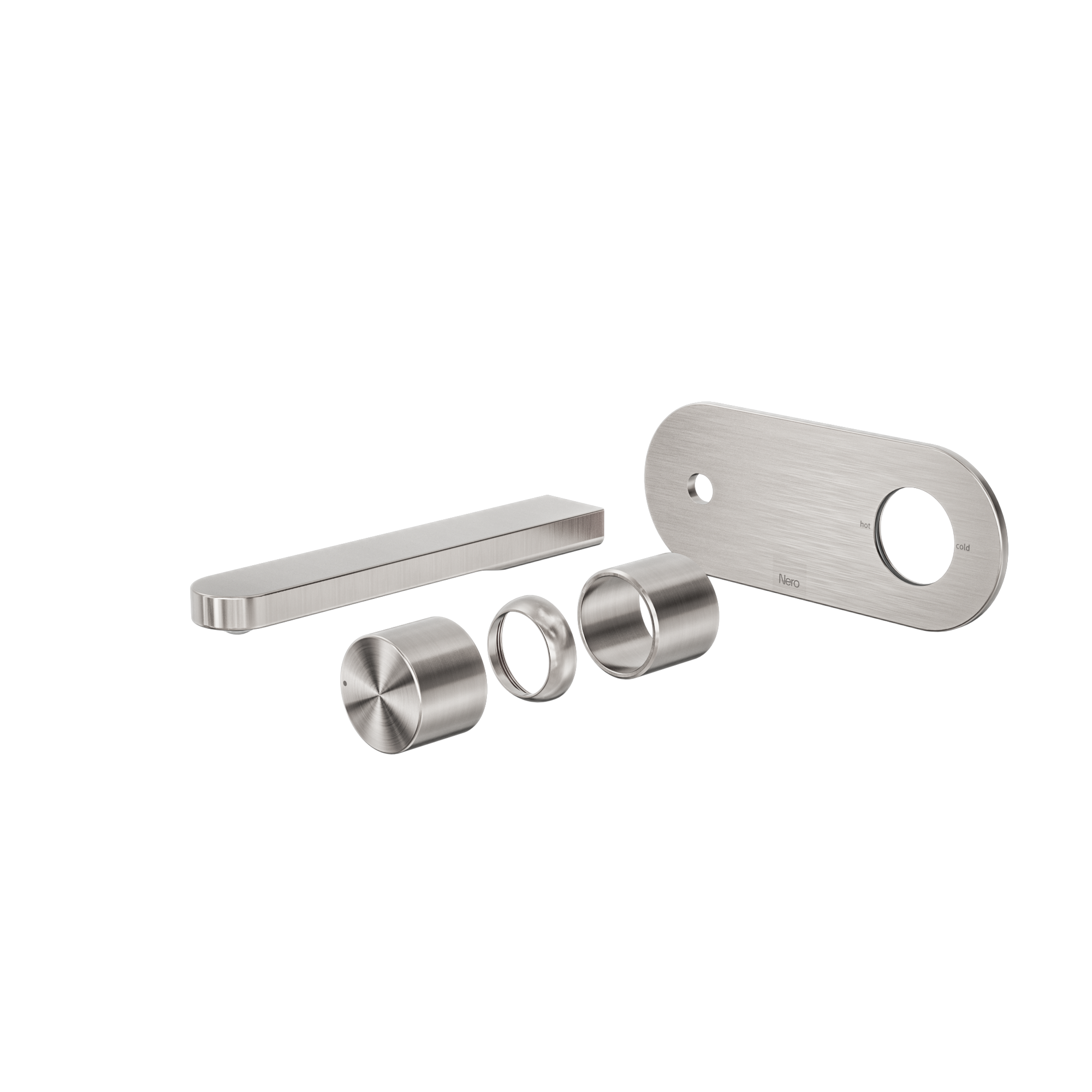 Pure SS316L Progressive Wall Basin/Bath Mixer Trim Kits Only Brushed Nickel