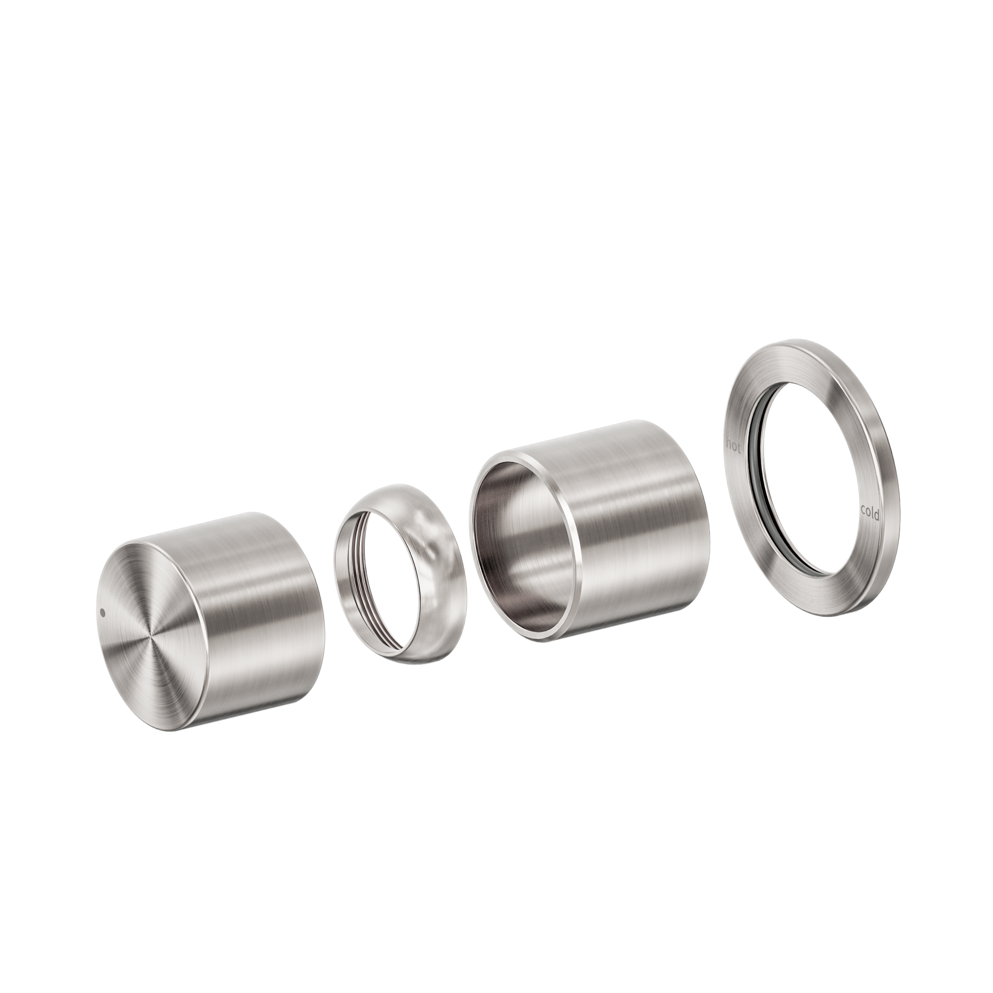 Pure SS316L Progressive Shower Mixer Trim Kits Only Brushed Nickel