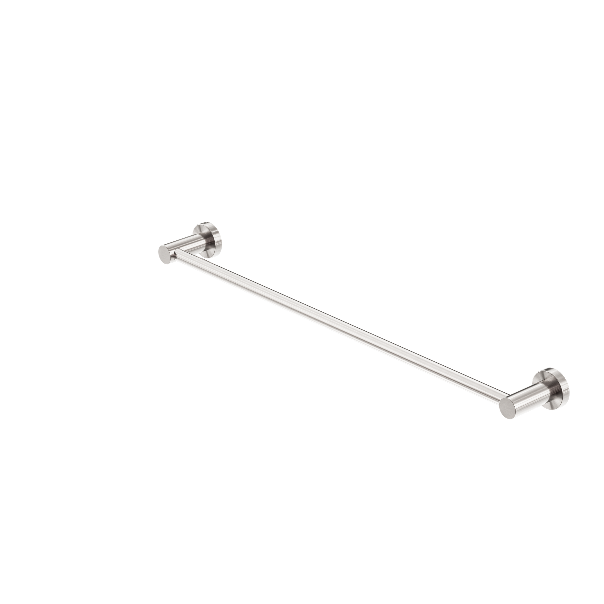 Mecca Single Towel Rail 600mm Brushed Nickel