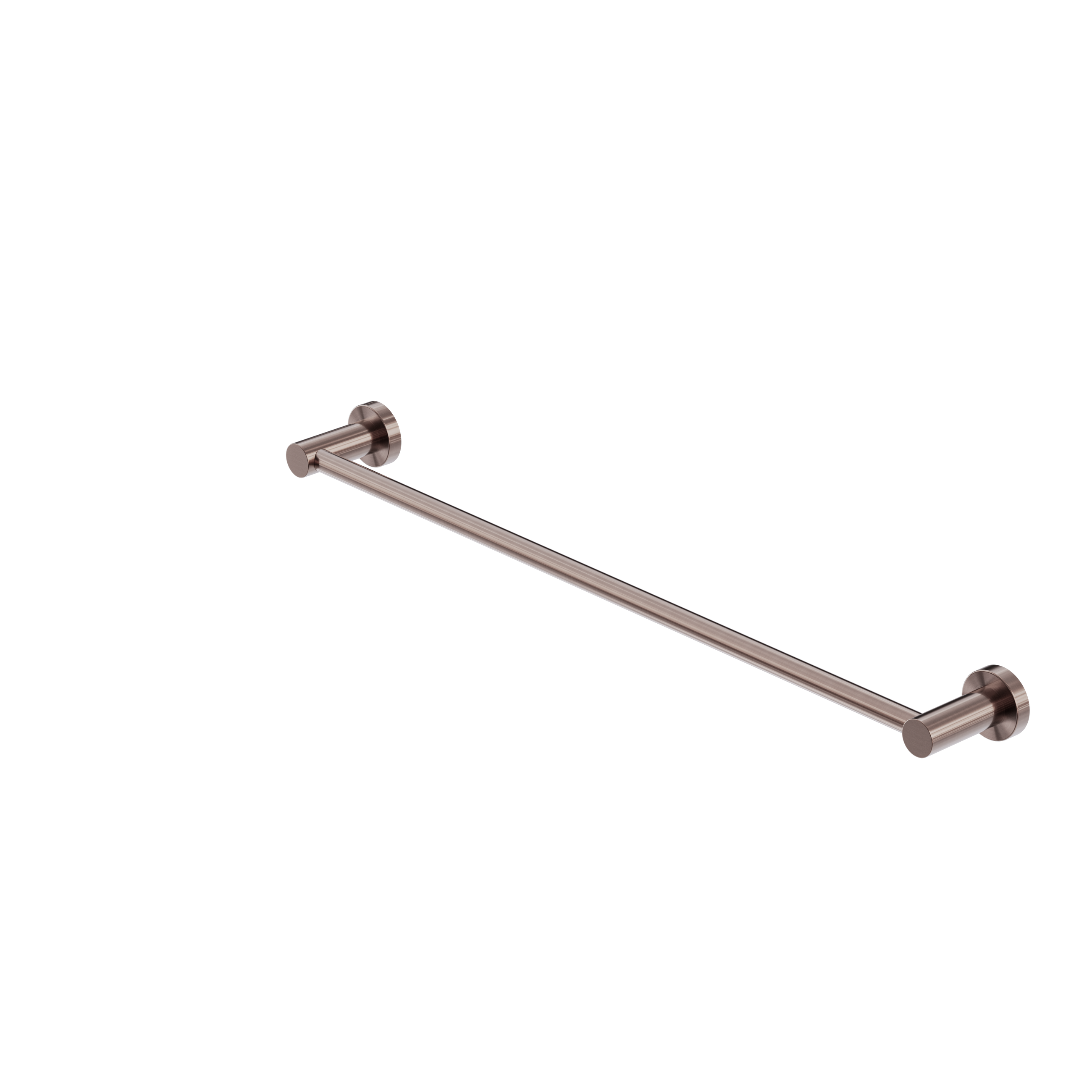 Mecca Single Towel Rail 600mm Brushed Bronze