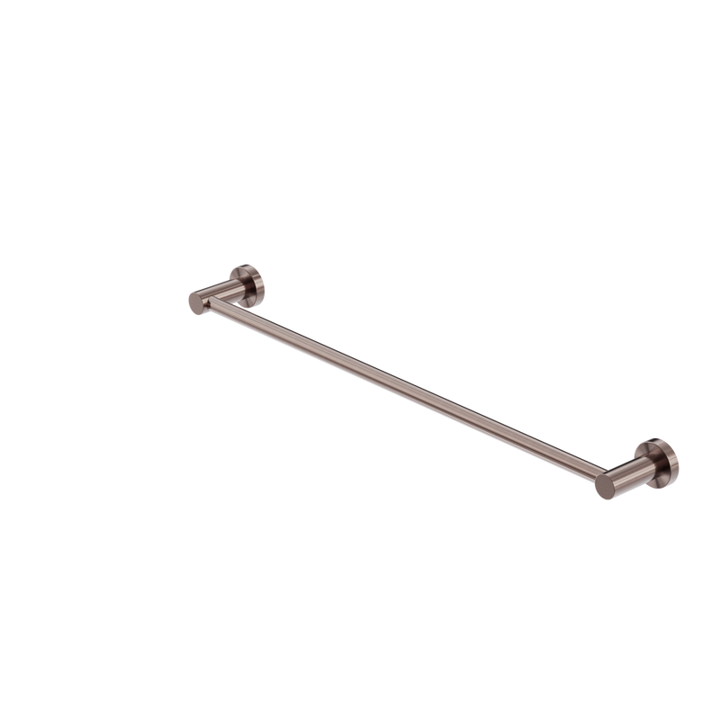 Mecca Single Towel Rail 600mm Brushed Bronze