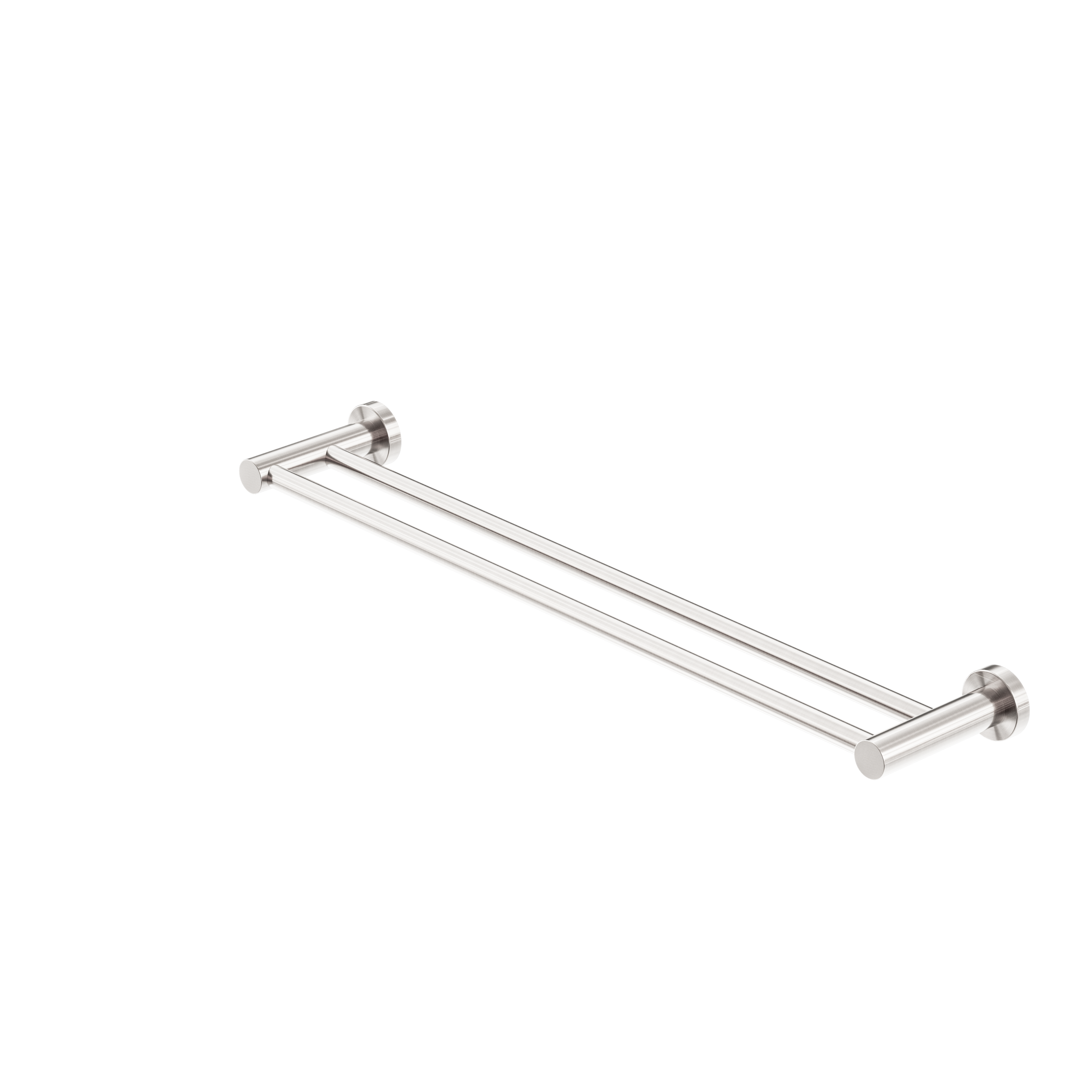 Mecca Double Towel Rail 600mm Brushed Nickel