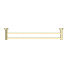 Mecca Double Towel Rail 600mm Brushed Gold