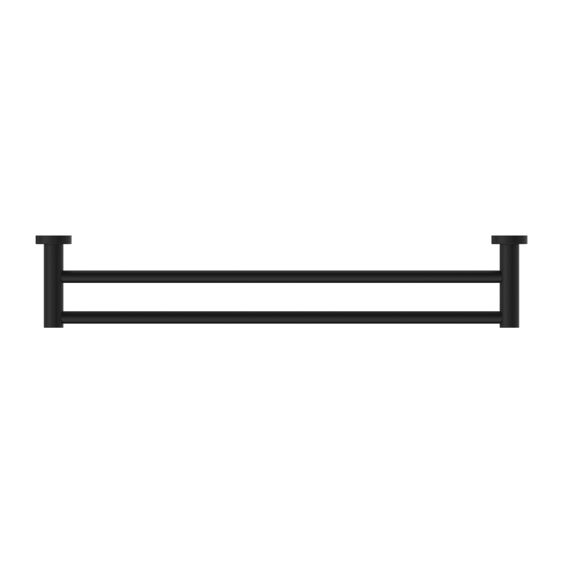Mecca Double Towel Rail 600mm Matte Black