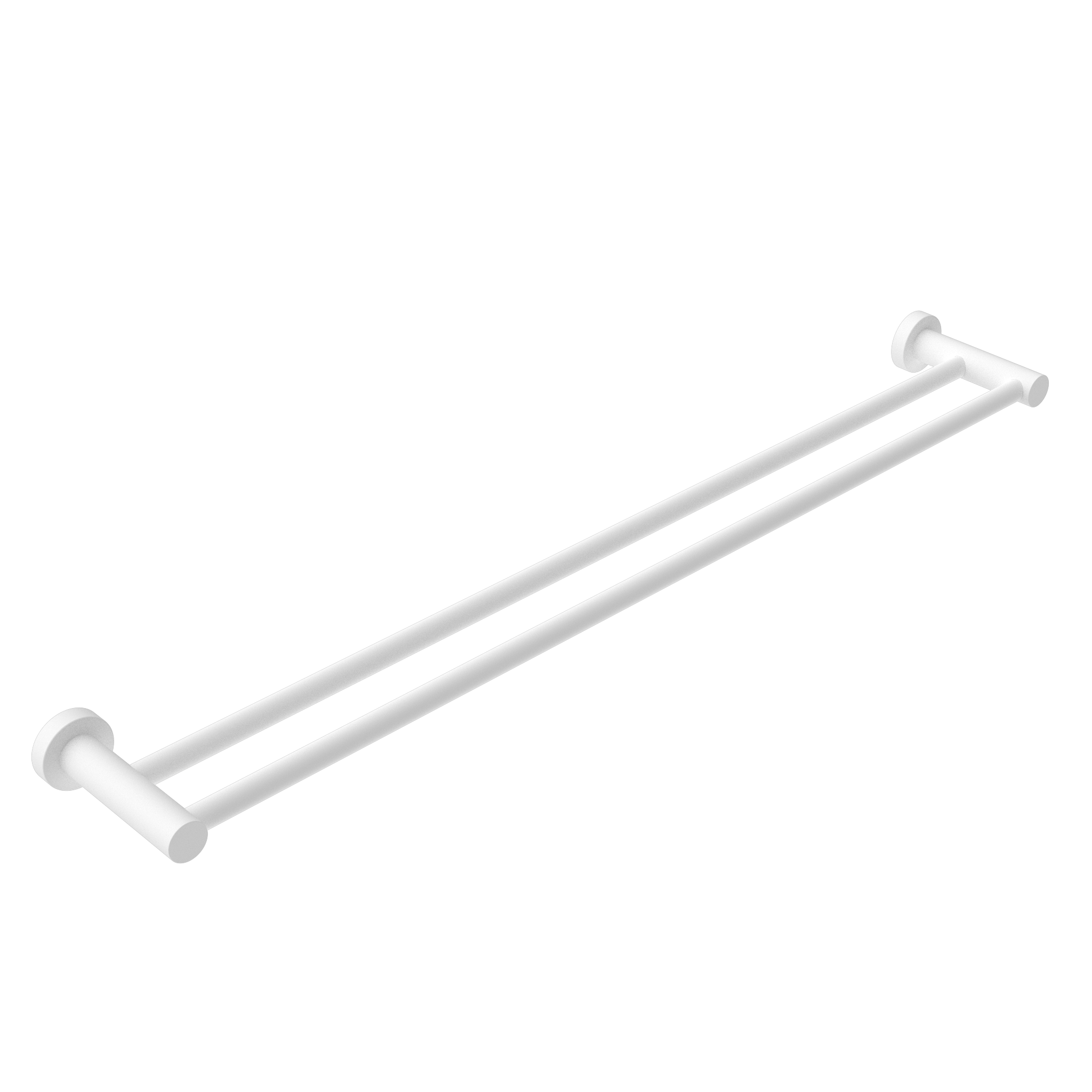 Mecca Double Towel Rail 600mm Matte White