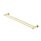 Mecca Double Towel Rail 800mm Brushed Gold