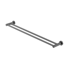 Mecca Double Towel Rail 800mm Gun Metal