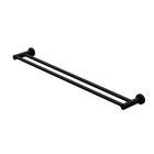 Mecca Double Towel Rail 800mm Matte Black