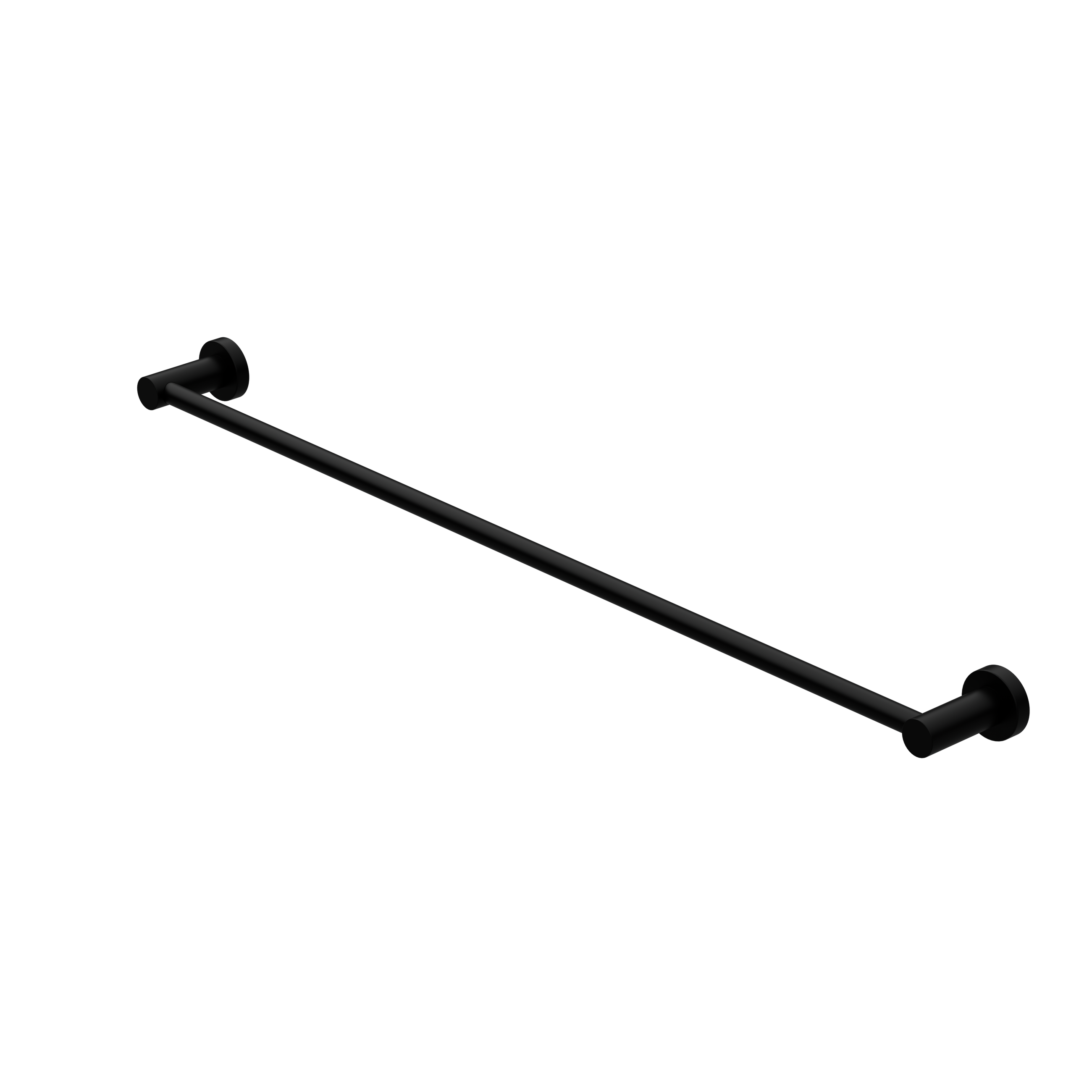 Mecca Single Towel Rail 800mm Matte Black