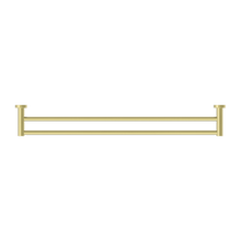 Mecca Double Towel Rail 800mm Brushed Gold