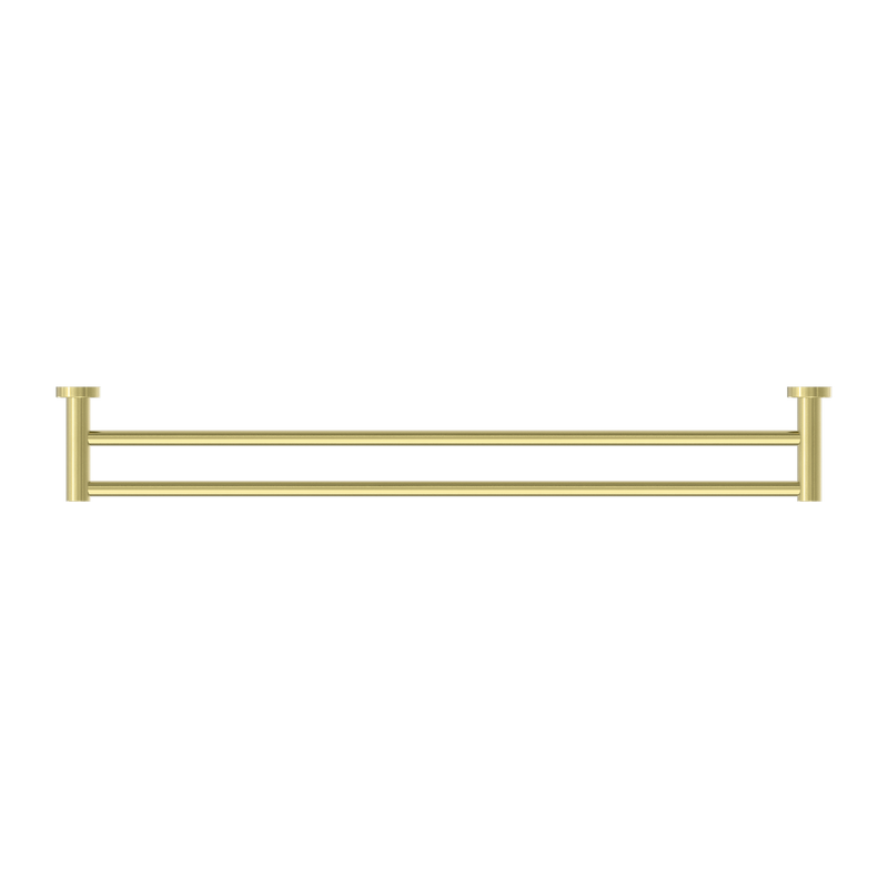 Mecca Double Towel Rail 800mm Brushed Gold