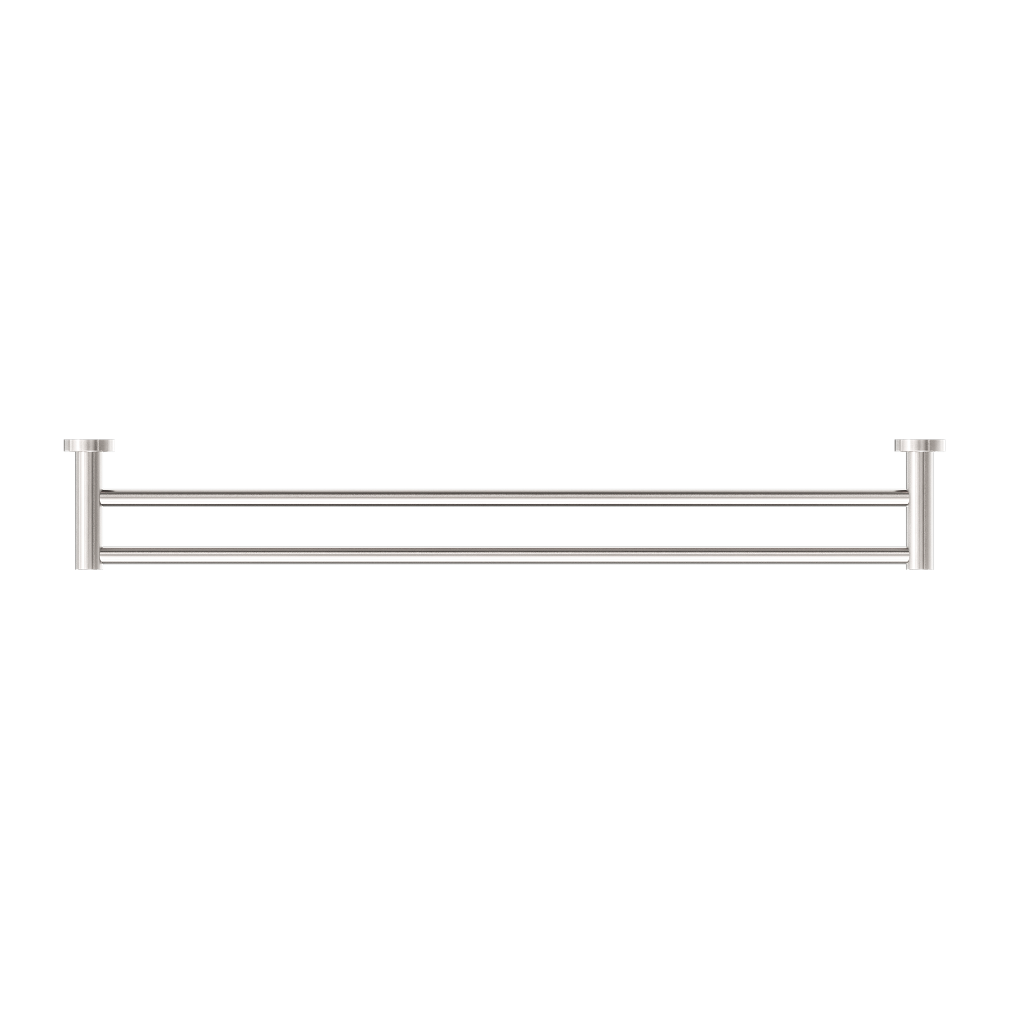 Mecca Double Towel Rail 800mm Brushed Nickel