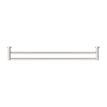 Mecca Double Towel Rail 800mm Brushed Nickel