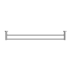 Mecca Double Towel Rail 800mm Chrome