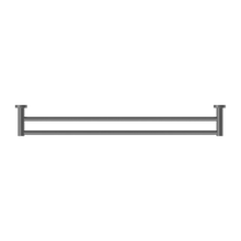 Mecca Double Towel Rail 800mm Gun Metal
