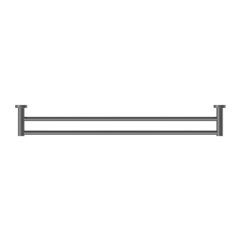 Mecca Double Towel Rail 800mm Gun Metal