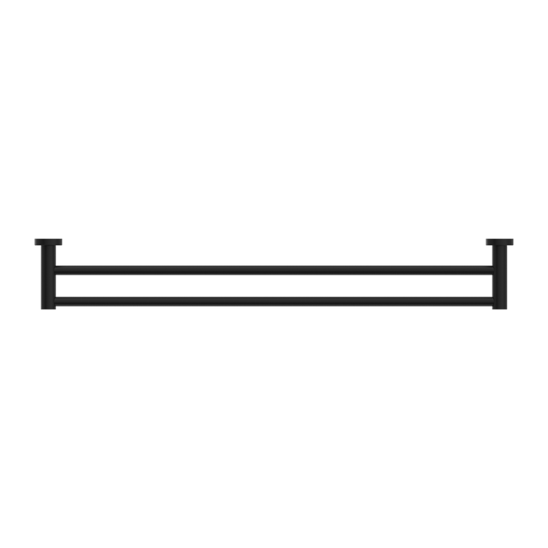 Mecca Double Towel Rail 800mm Matte Black