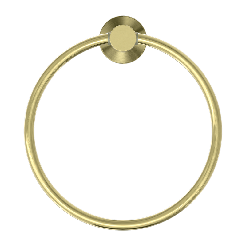 Mecca Hand Towel Ring Brushed Gold