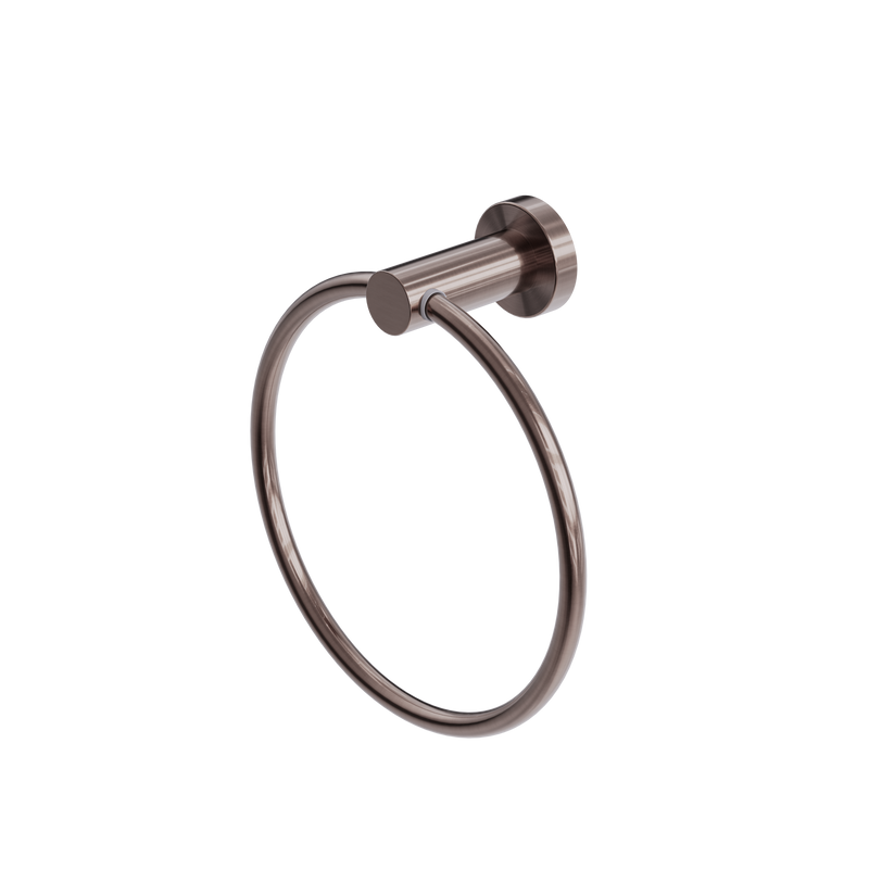 Mecca Hand Towel Ring Brushed Bronze
