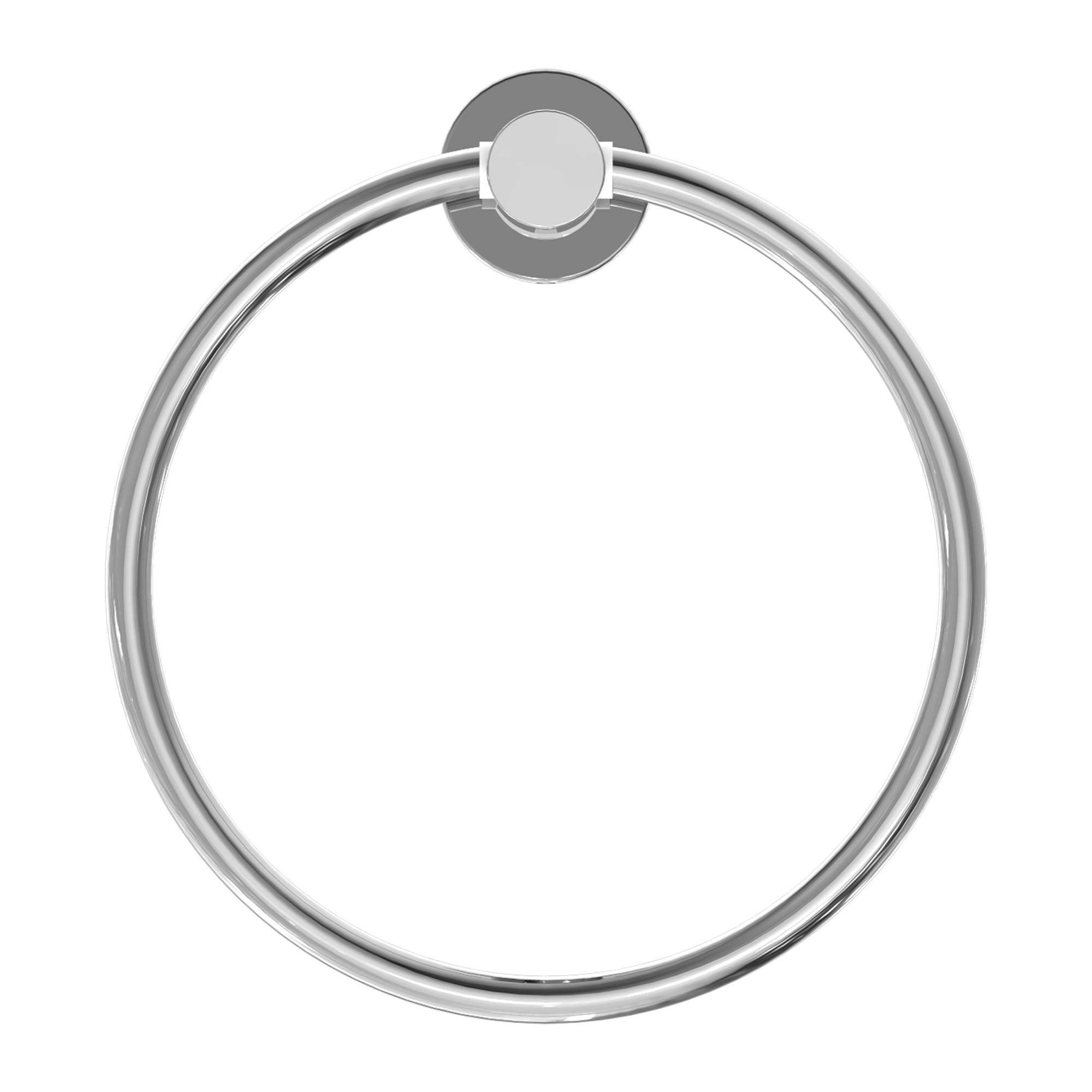 Mecca Hand Towel Ring Chrome